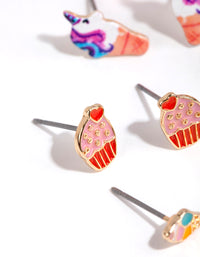 Kids Gold Sweets Stud Earring Pack - link has visual effect only