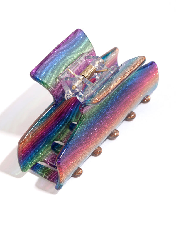 Kids Acrylic Ombre Rainbow Claw