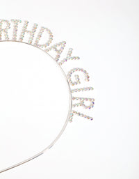 Kids Silver Diamante Birthday Tiara - link has visual effect only