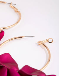 Pink Pearlised Petal Hoop Earrings - link has visual effect only