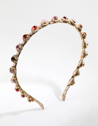 Mixed Stone Thread Wrapped Diamante Headband - link has visual effect only