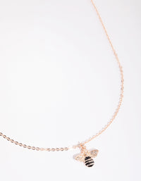 Rose Gold Bee Necklace - link has visual effect only