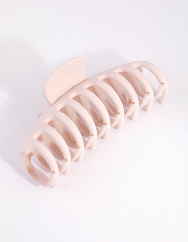 Matte Pink Rounded Claw Clip