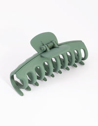 Matte Green Rounded Claw Clip - link has visual effect only