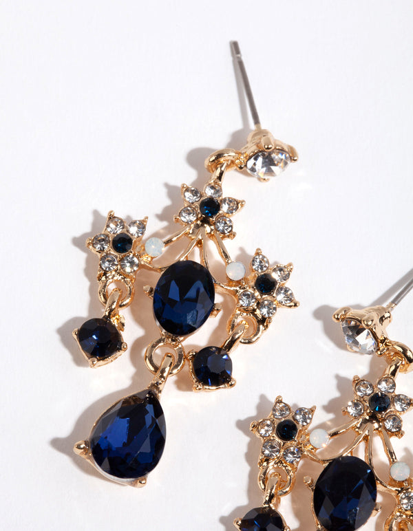Gold Candelabra Drop Earrings