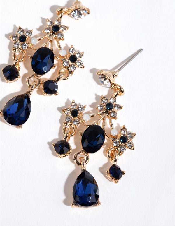 Gold Candelabra Drop Earrings