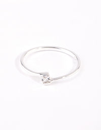 Sterling Silver Cubic Zirconia Ring - link has visual effect only