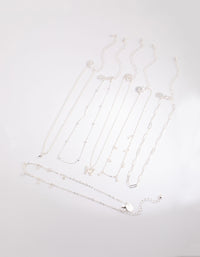 Silver Star & Pearl Choker 6-Pack - link has visual effect only