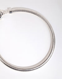 Silver Ribbed Torque Necklace - link has visual effect only