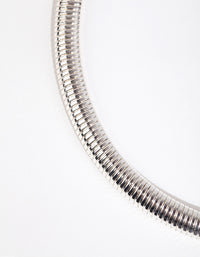 Silver Ribbed Torque Necklace - link has visual effect only