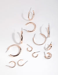 Rose Gold Glitter Paper Earring 6-Pack - link has visual effect only