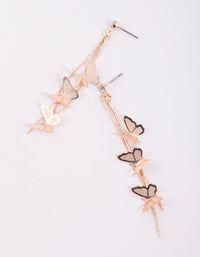 Rose Gold Butterfly Drop Earrings - link has visual effect only