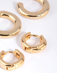 Gold Mixed Earring Hoop Pack - link has visual effect only