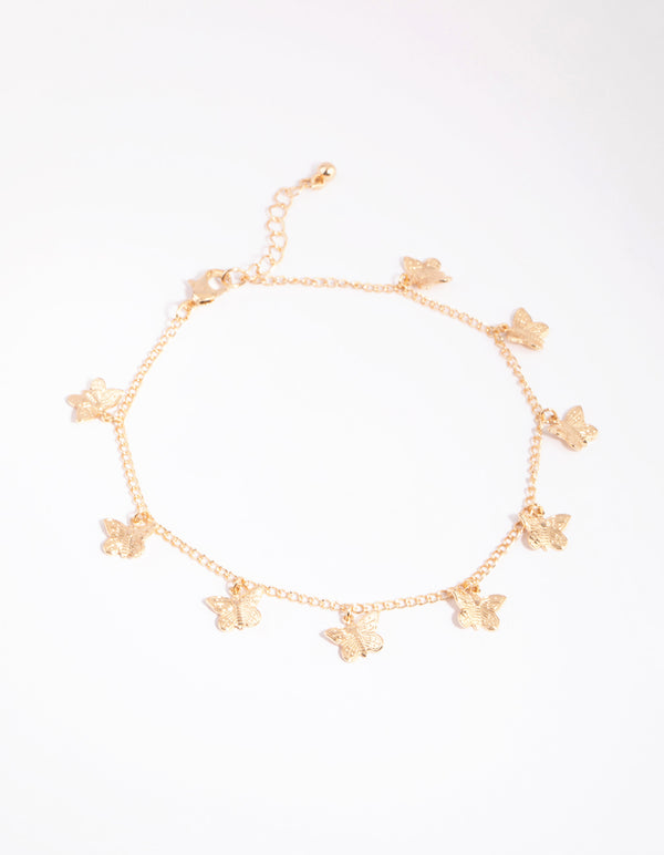 Gold Butterfly Chain Anklet
