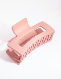 Large Rectangular Blush Hair Claw Clip - link has visual effect only