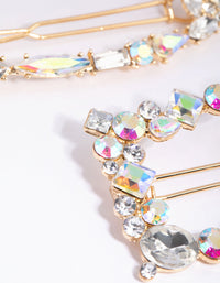 Gold Mixed Shape Diamante Clips - link has visual effect only