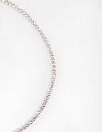 Rhodium Diamante Waist Chain - link has visual effect only
