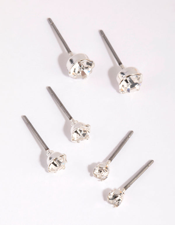 Silver Claw Stud Earring Pack