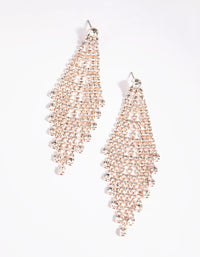 Rose Gold Cascade Cupchain Drop Earrings - link has visual effect only