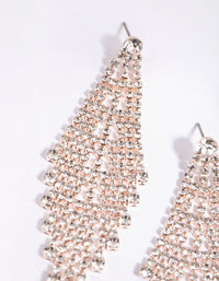 Rose Gold Cascade Cupchain Drop Earrings - link has visual effect only