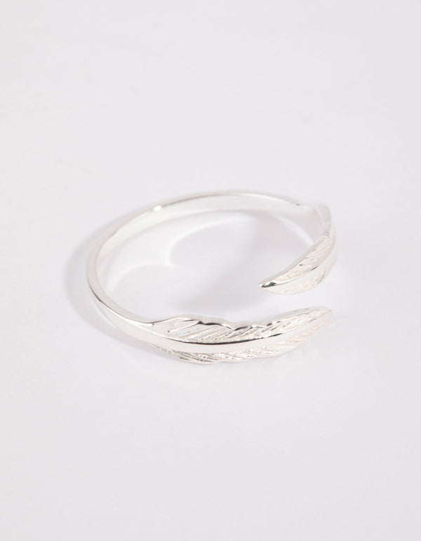 Sterling Silver Feather Wrap Ring
