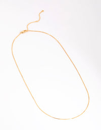 Gold Plated Medium Box Chain Necklace - link has visual effect only