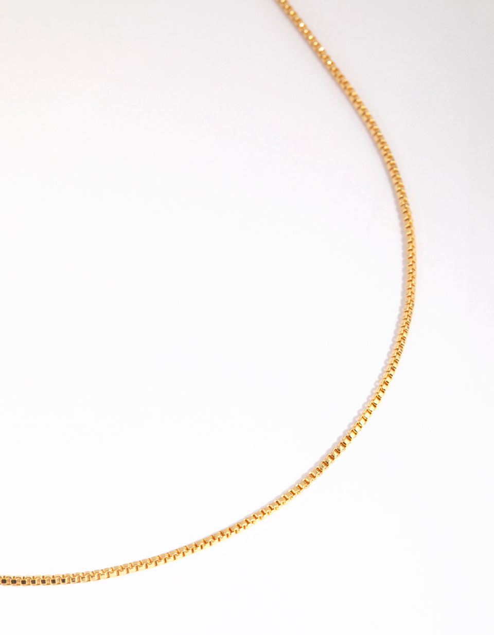 Gold Plated Long Box Chain Necklace - Lovisa