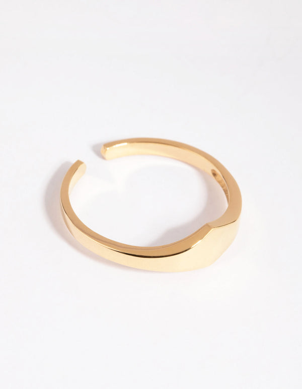 Gold Plated Sterling Silver Signet Ring