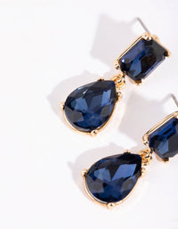 Gold Square & Teardrop Earrings - link has visual effect only