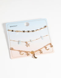 Gold Celestial Bracelet Set - link has visual effect only