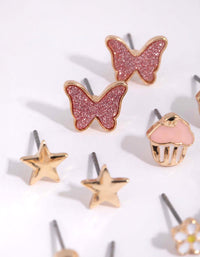 Kids Butterfly Stud Earring 6-Pack - link has visual effect only