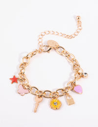 Kids Key To Love Charm Bracelet - link has visual effect only