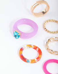 Multicoloured Acrylic Ring Pack - link has visual effect only