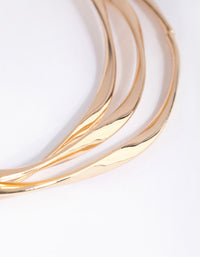 Gold Thin Wavy Bangle Pack - link has visual effect only