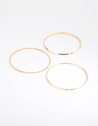 Gold Detail & Plain Bangle Pack - link has visual effect only