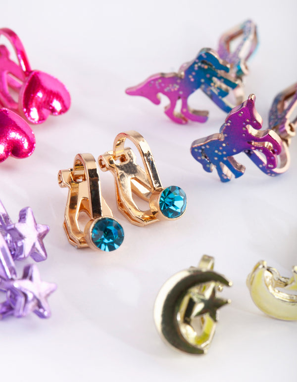 Kids Star Clip-On Earring 5-Pack