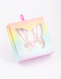 Kids Unicorn & Rainbow Necklace Pack - link has visual effect only