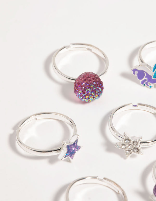 Kids Festive Snowflake Ring 6-Pack