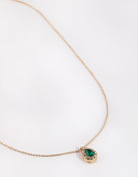 Gold Diamante Teardrop Necklace - link has visual effect only