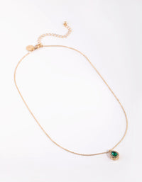 Gold Diamante Teardrop Necklace - link has visual effect only