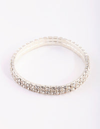 Silver Diamante Stretch Bracelet - link has visual effect only