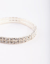 Silver Diamante Stretch Bracelet - link has visual effect only