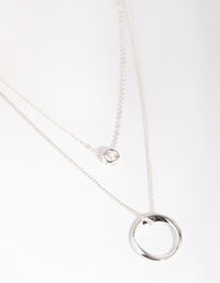 Silver Diamante Layered Necklace - link has visual effect only