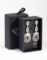 Vintage Diamond Simulant Drop Earrings - link has visual effect only