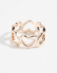Rose Gold Heart Ring - link has visual effect only
