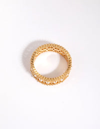 Gold Plated Ring with Cubic Zirconia - link has visual effect only
