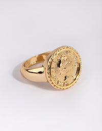Gold Plated Coin Ring - link has visual effect only
