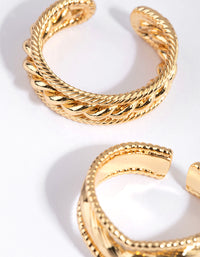 Gold Plated Rope Ring Set - link has visual effect only