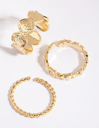 Gold Plated Coin Ring Set - link has visual effect only