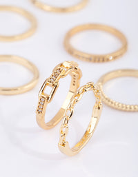 Gold Plated Stacking Rings with Diamantes - link has visual effect only